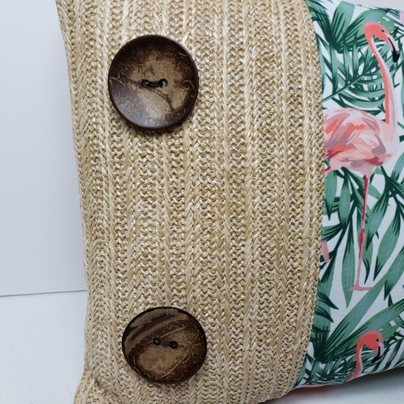 Always Home Oblong Throw Pillow Flamingo Print - Picture 4 of 8